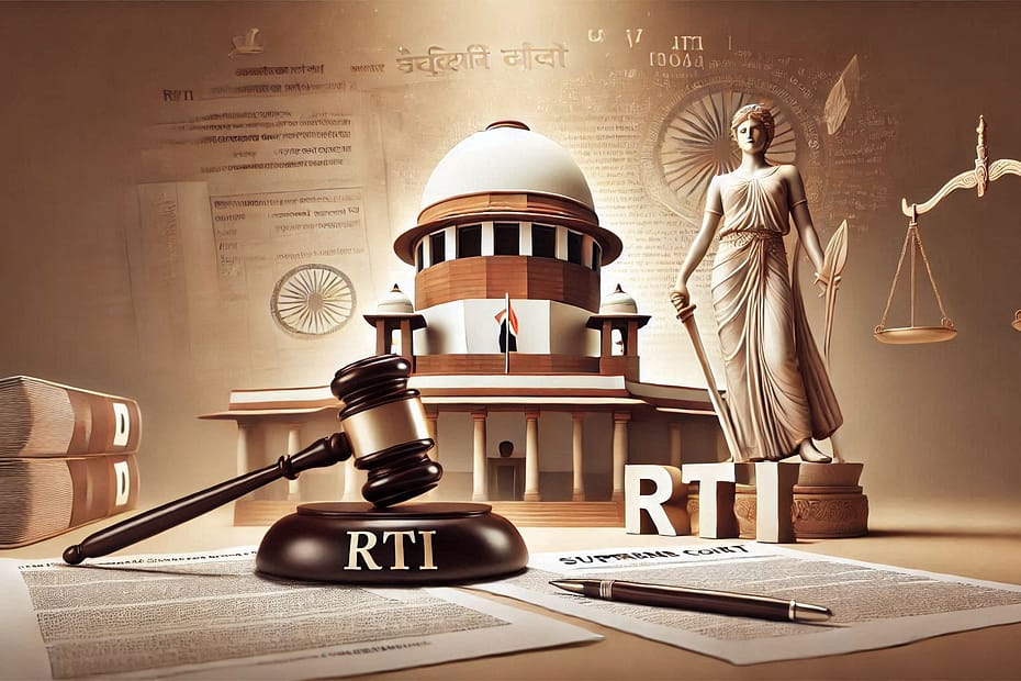 Supreme Court of India standing for justice and transparency under the RTI Act.
